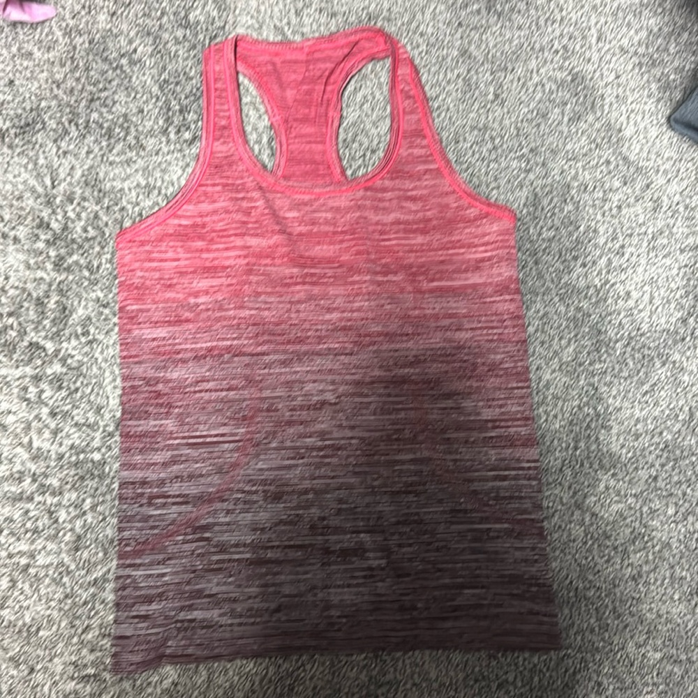 Lululemon racer back size 8 red gray black